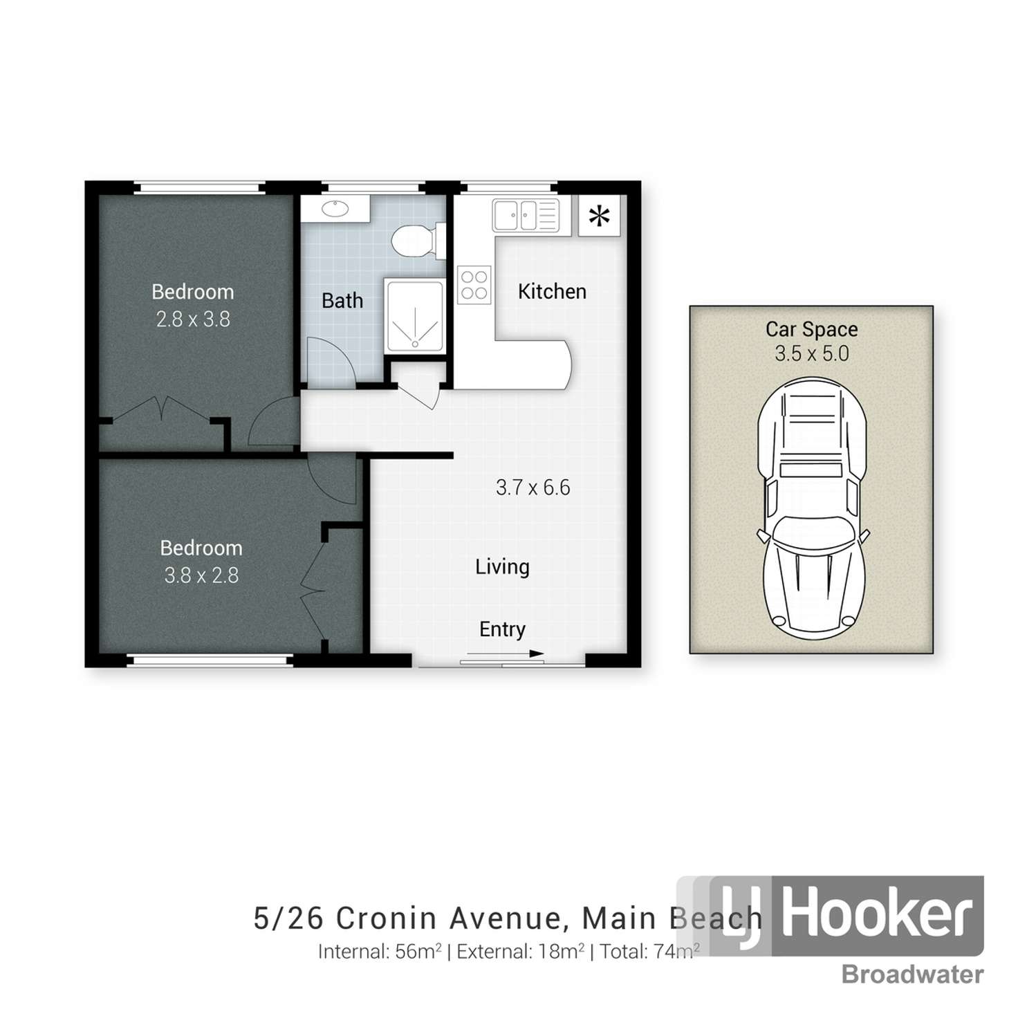 Floorplan of Homely unit listing, 5/26 Cronin Avenue, Main Beach QLD 4217