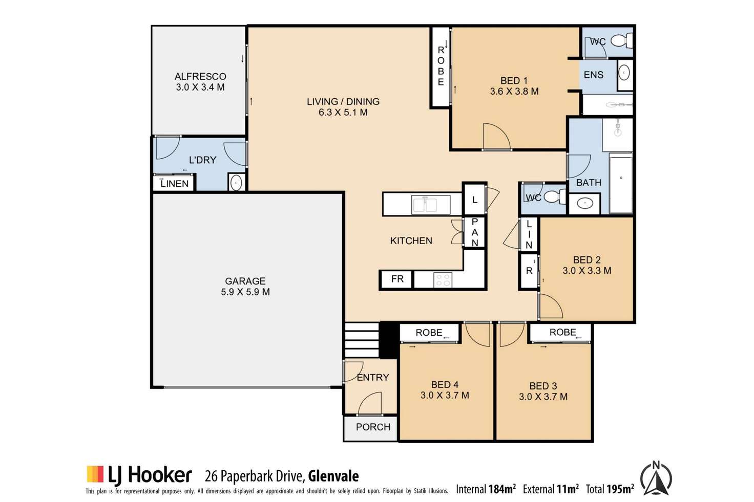 Floorplan of Homely house listing, 26 Paperbark Drive, Glenvale QLD 4350