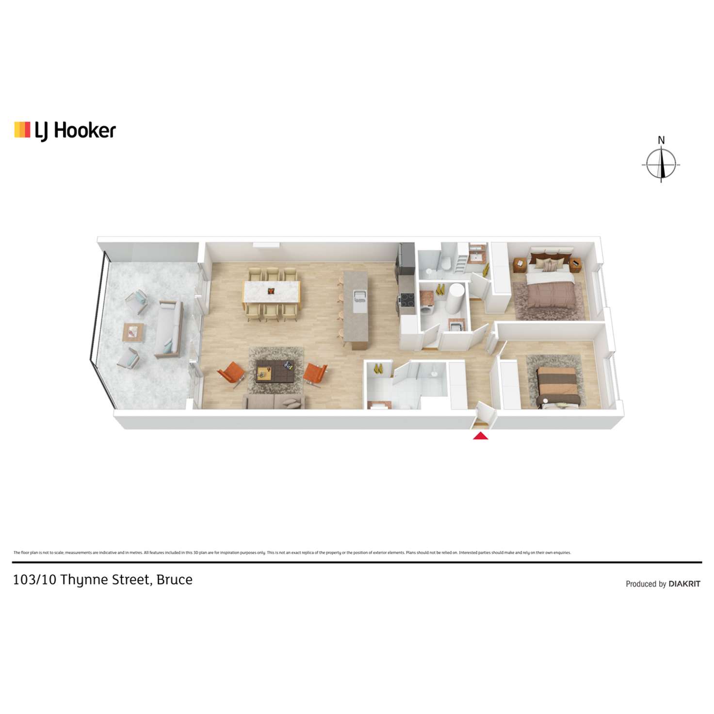 Floorplan of Homely apartment listing, 103/10 Thynne Street, Bruce ACT 2617