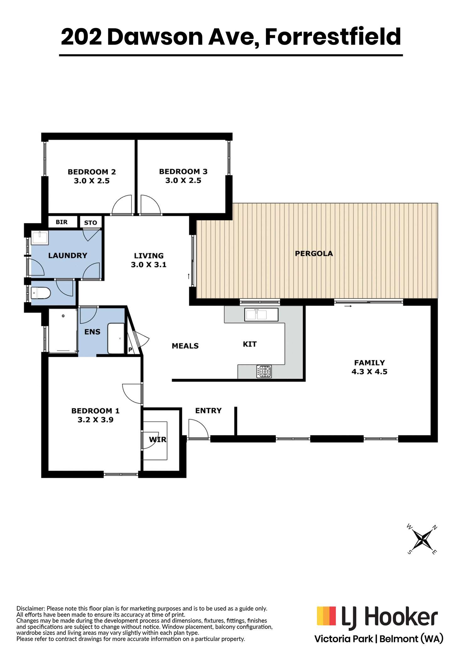 Floorplan of Homely house listing, 202 Dawson Avenue, Forrestfield WA 6058