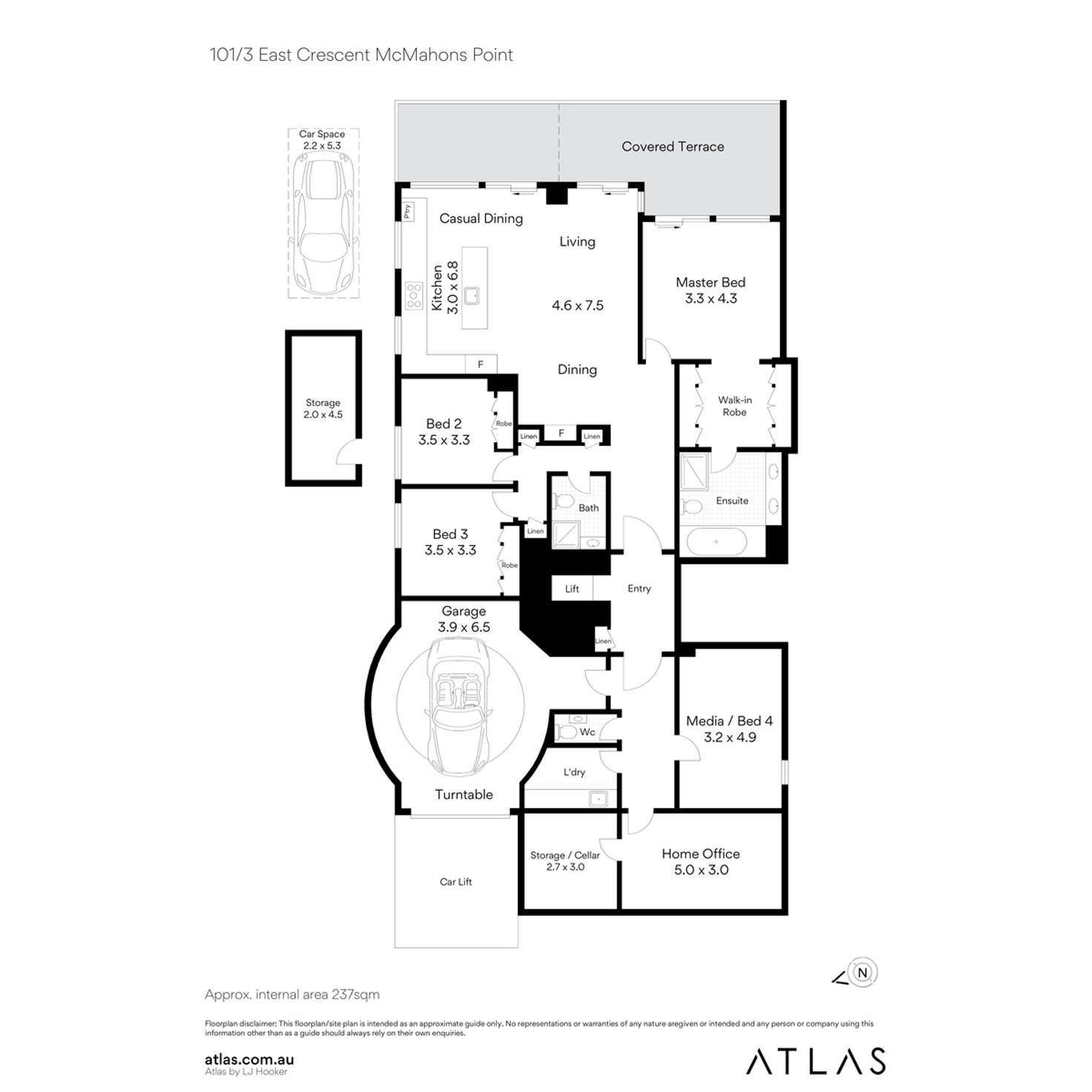Floorplan of Homely apartment listing, 101/3 East Crescent Street, Mcmahons Point NSW 2060