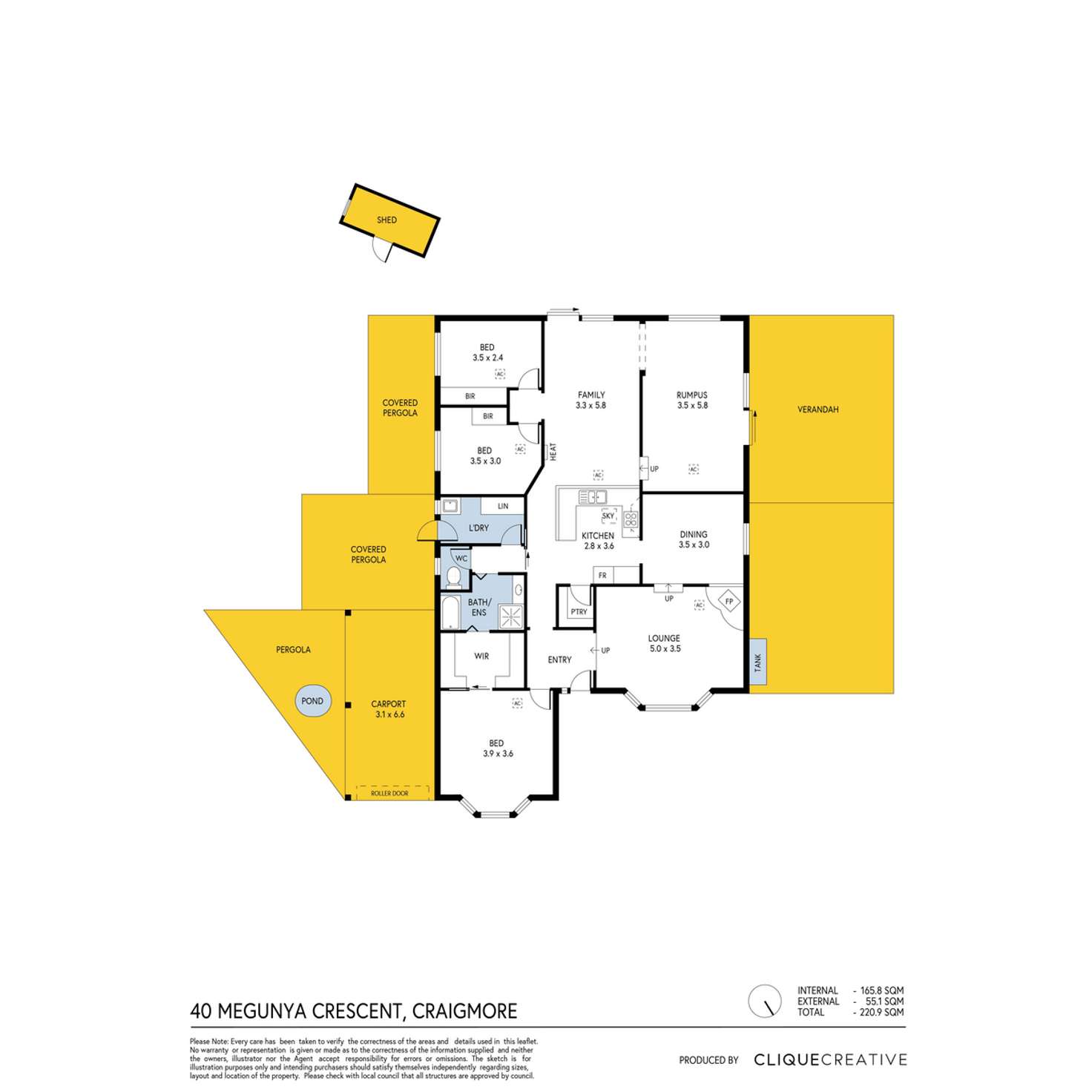 Floorplan of Homely house listing, 40 Megunya Crescent, Craigmore SA 5114