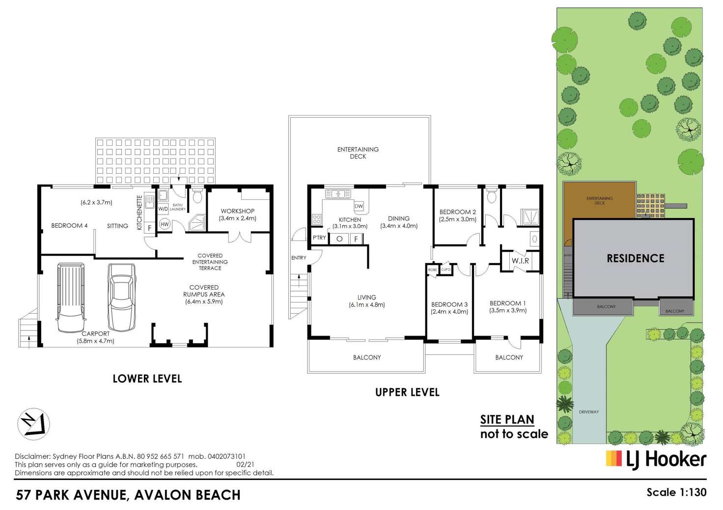 Floorplan of Homely house listing, 57 Park Avenue, Avalon Beach NSW 2107