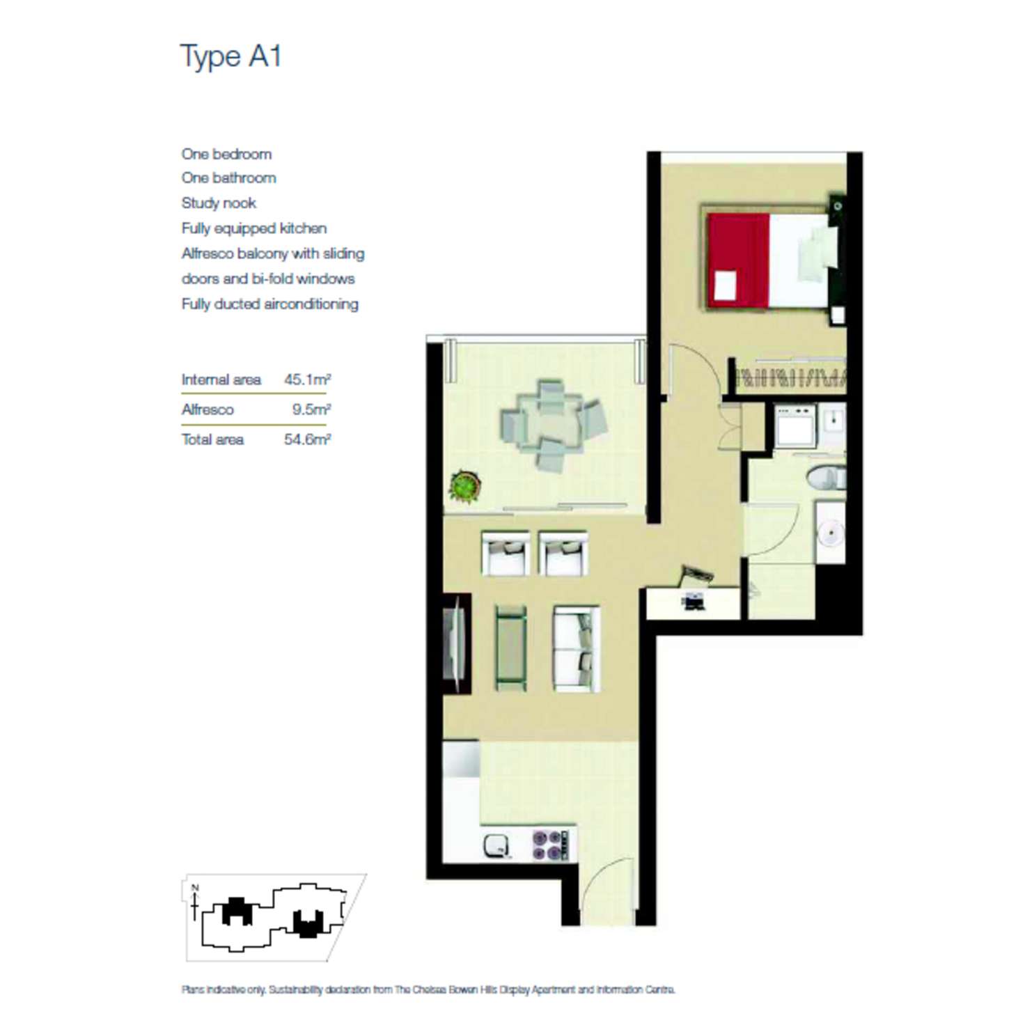 Floorplan of Homely unit listing, 1085/16 Hamilton Place, Bowen Hills QLD 4006