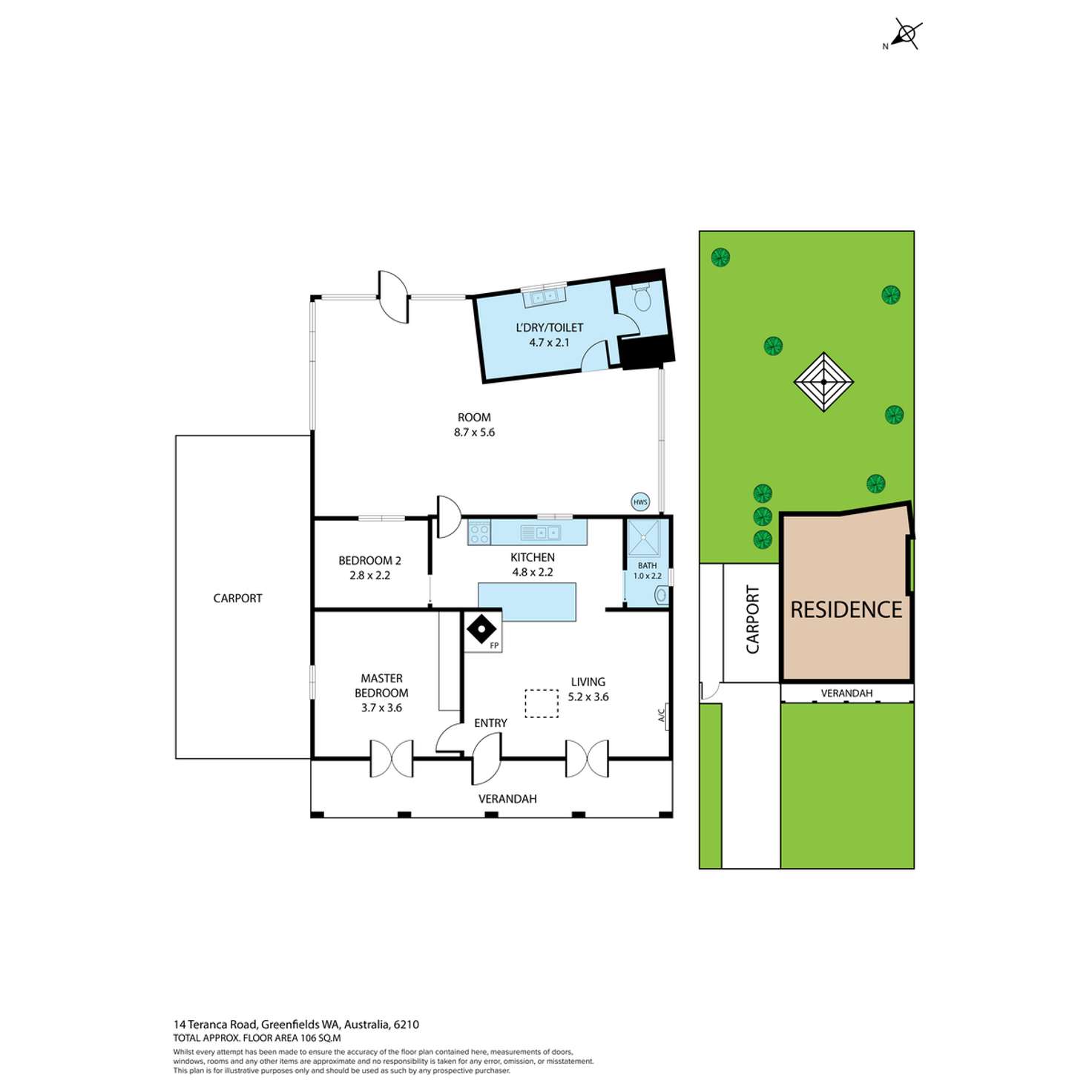 Floorplan of Homely house listing, 14 Teranca Road, Greenfields WA 6210