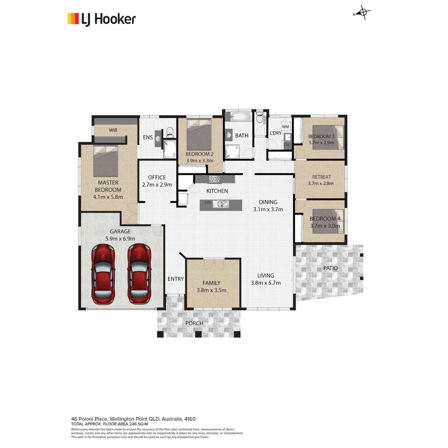 Floorplan of Homely house listing, 46 Poloni Place, Wellington Point QLD 4160