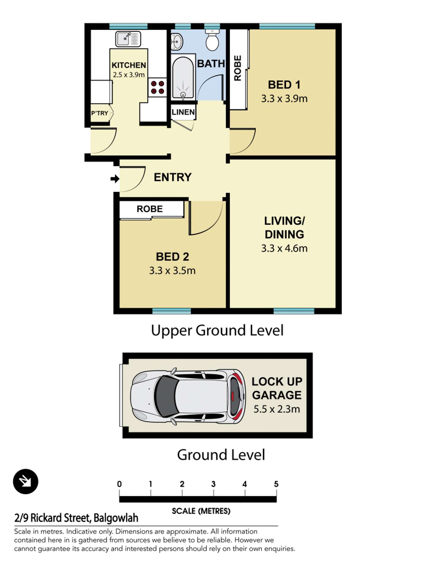 Floorplan of Homely unit listing, 2/9 Rickard Street, Balgowlah NSW 2093