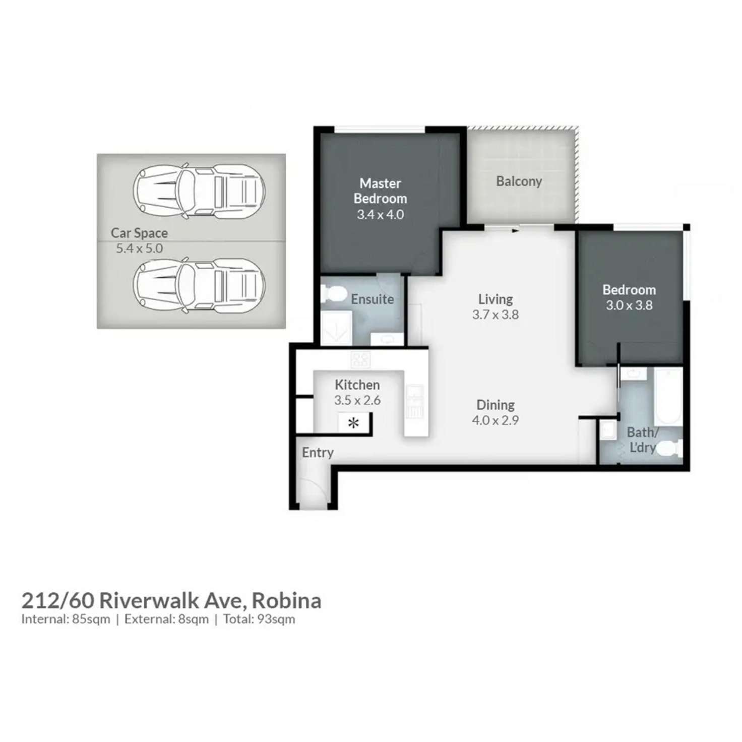 Floorplan of Homely unit listing, 212/60 Riverwalk Avenue, Robina QLD 4226