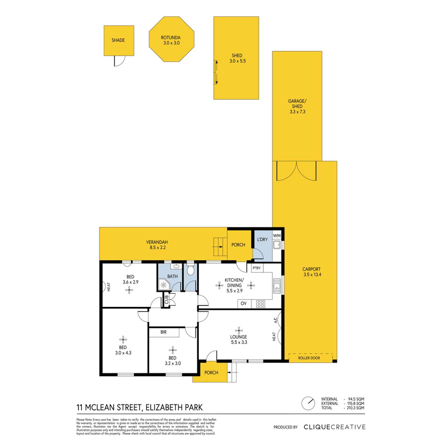 Floorplan of Homely house listing, 11 McLean Street, Elizabeth Park SA 5113