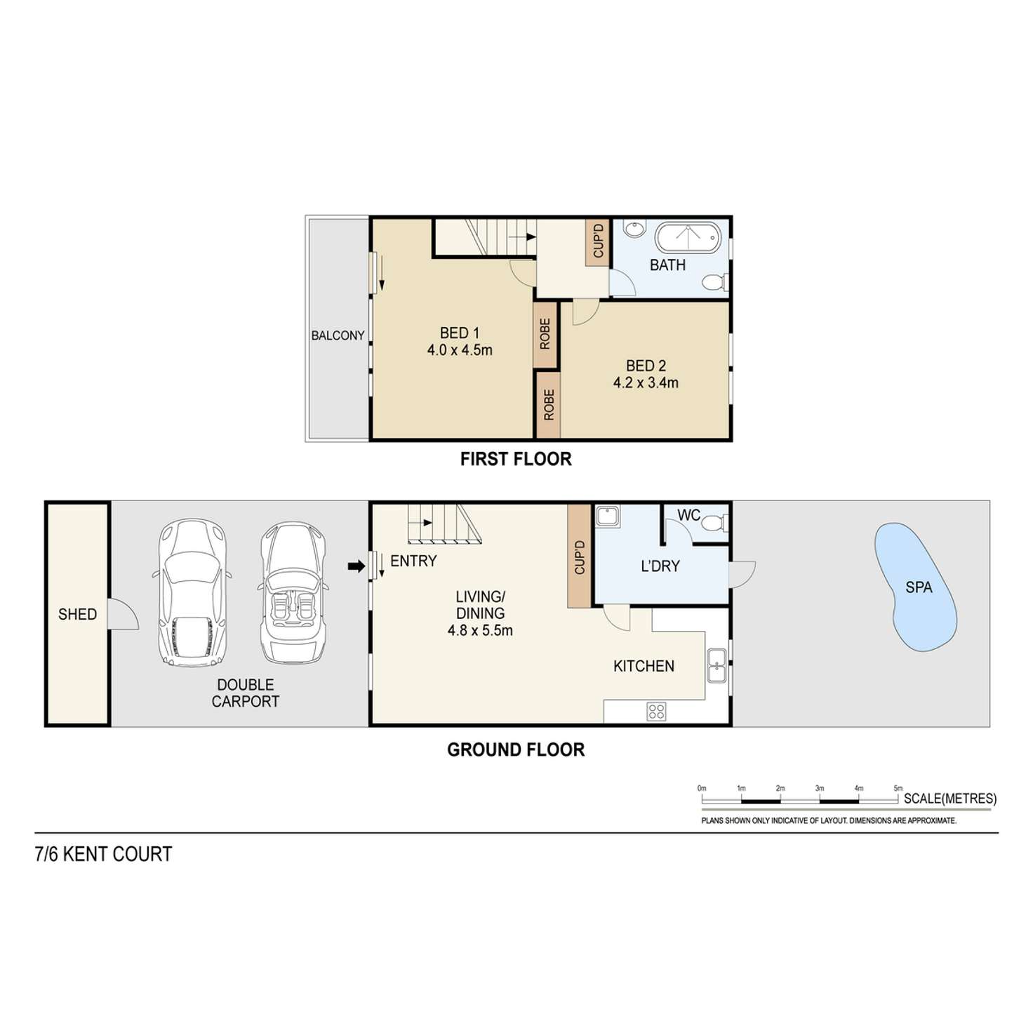 Floorplan of Homely unit listing, 7/6 Kent Court, Stuart Park NT 820