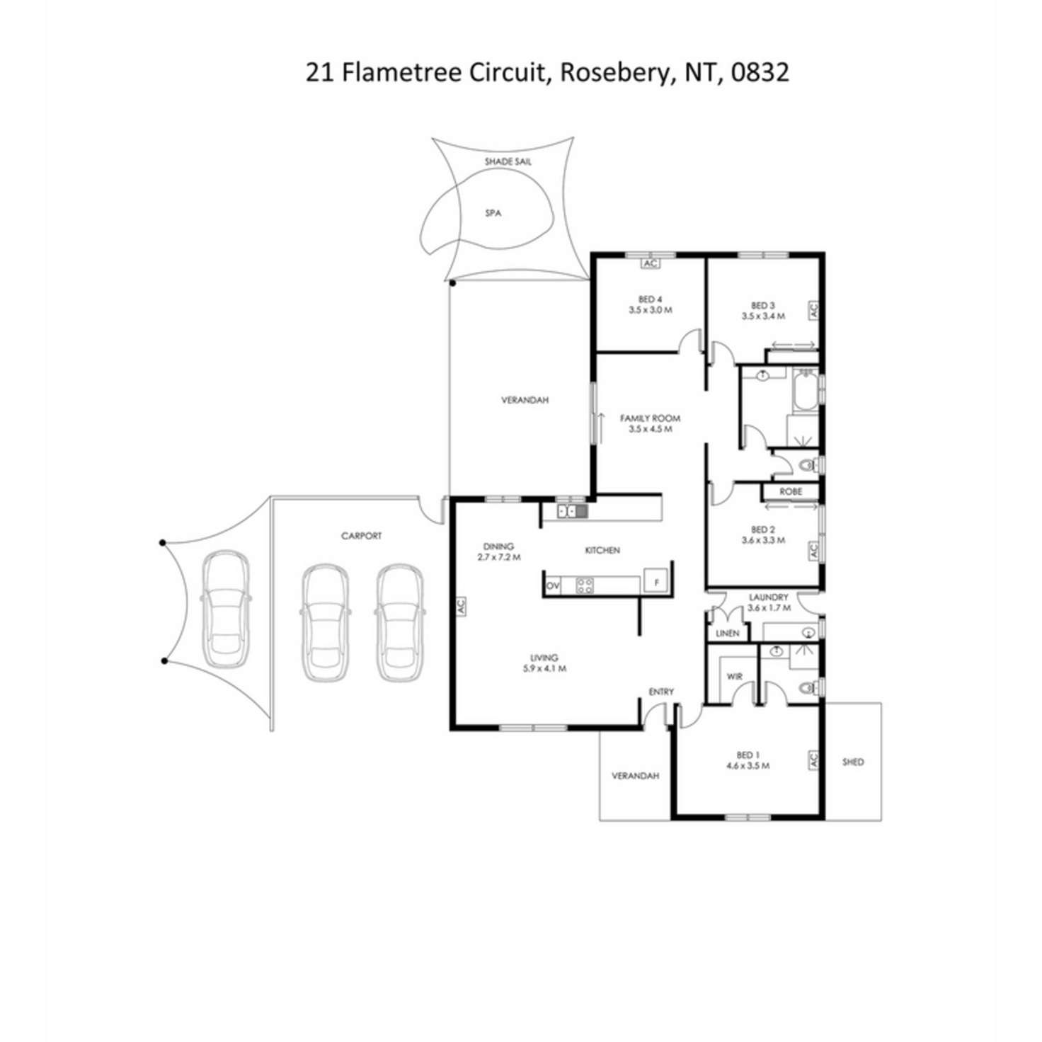 Floorplan of Homely house listing, 21 Flametree Circuit, Rosebery NT 832