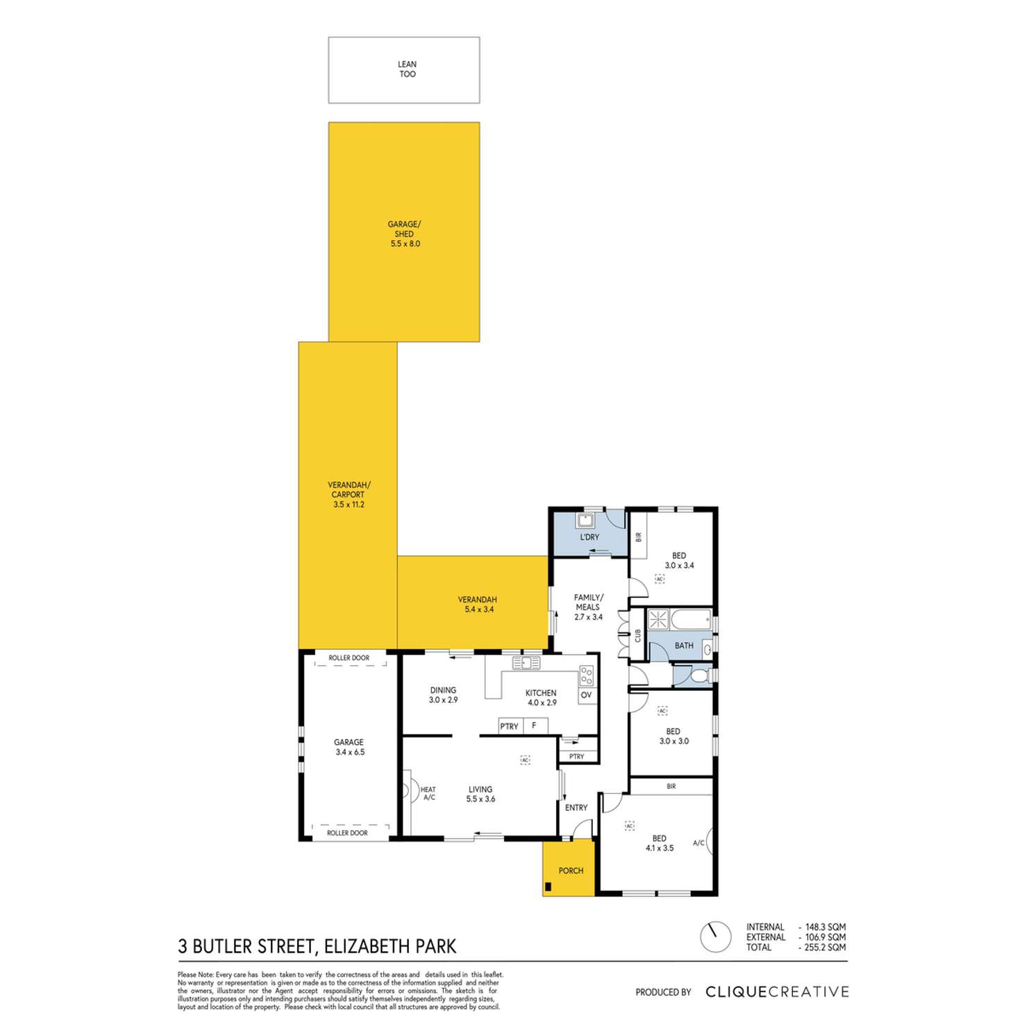 Floorplan of Homely house listing, 3 Butler Street, Elizabeth Park SA 5113