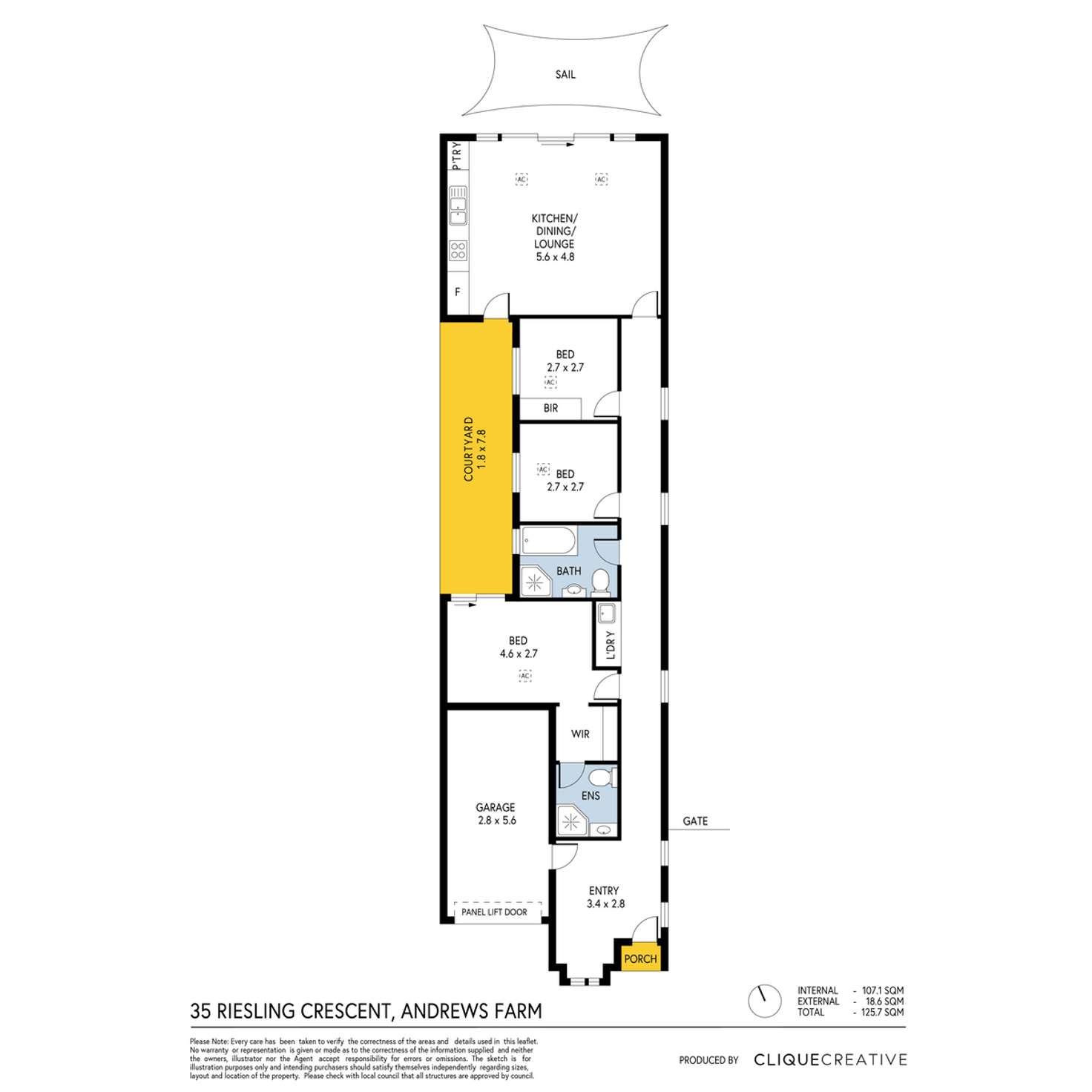 Floorplan of Homely house listing, 35 Riesling Crescent, Andrews Farm SA 5114
