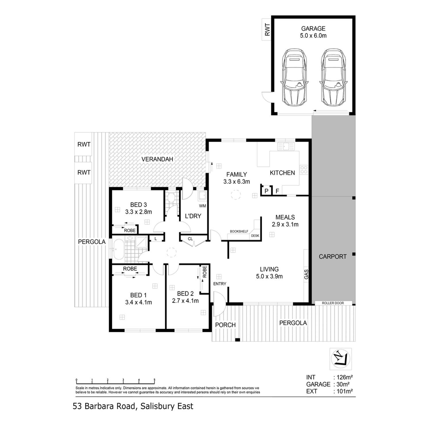 Floorplan of Homely house listing, 53 Barbara Road, Salisbury East SA 5109