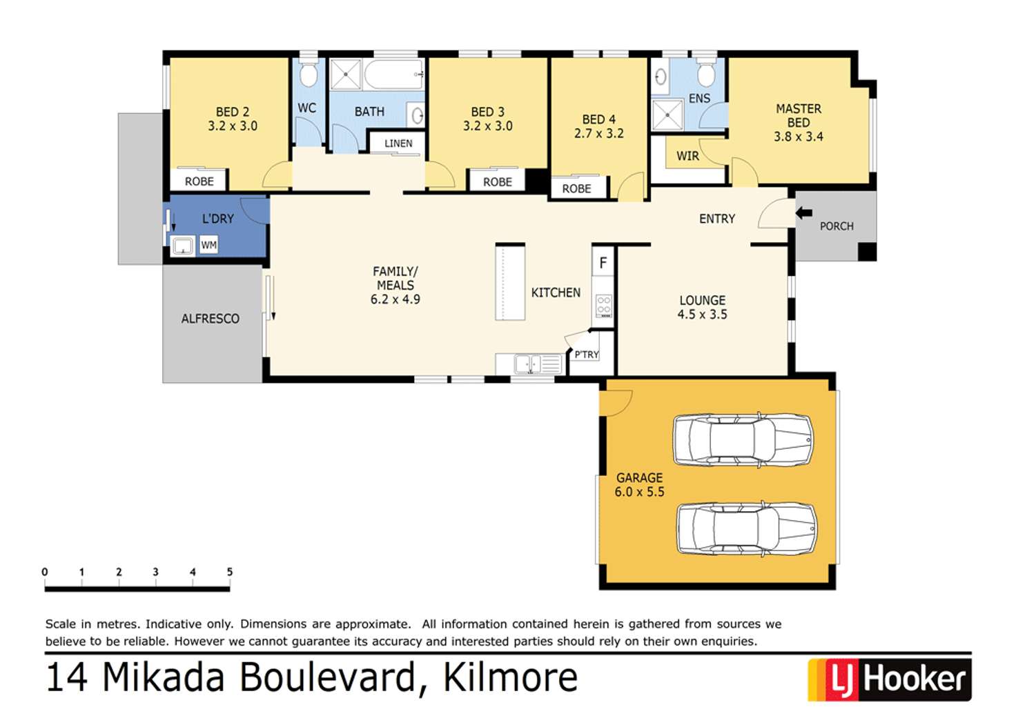 Floorplan of Homely house listing, 14 Mikada Boulevard, Kilmore VIC 3764