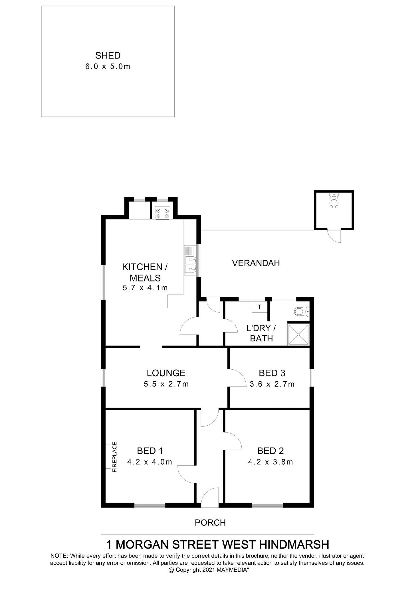 Floorplan of Homely house listing, 1 Morgan Street, West Hindmarsh SA 5007