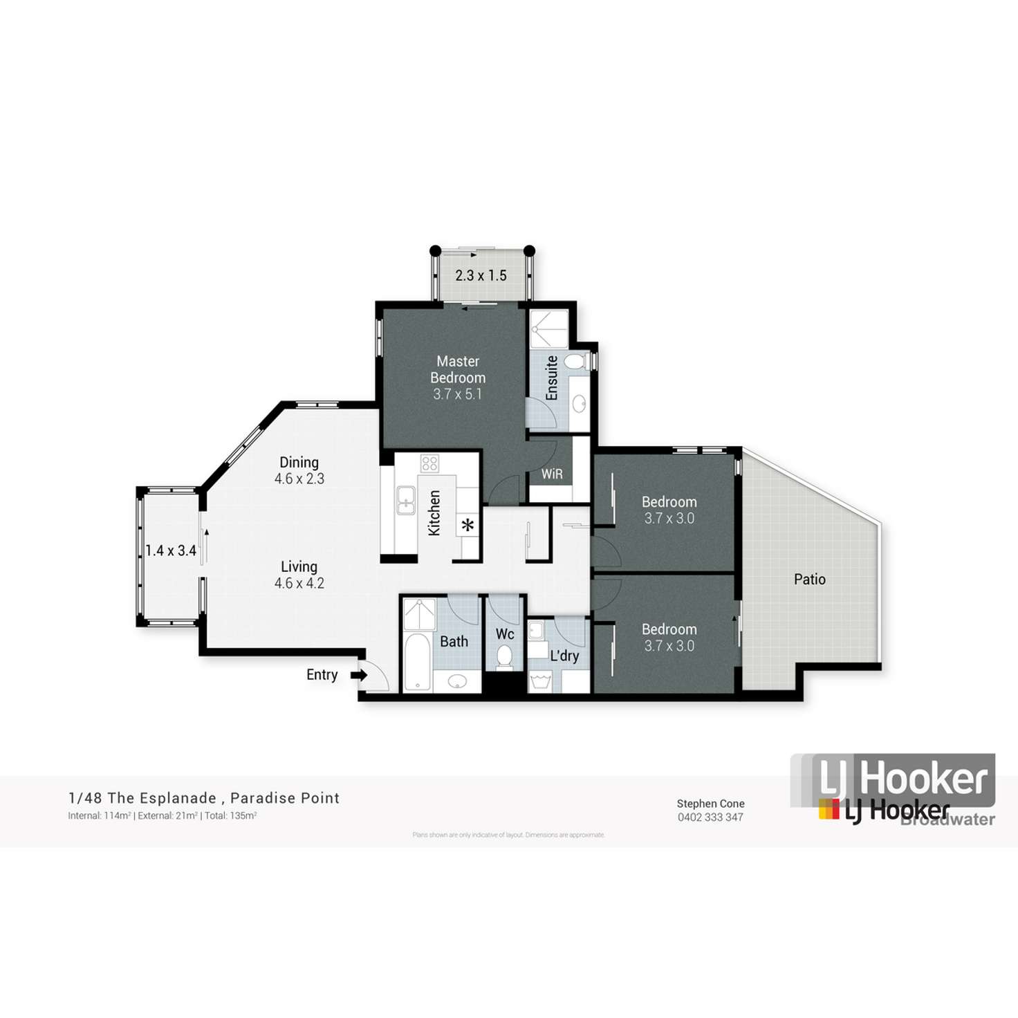 Floorplan of Homely apartment listing, 1/48 The Esplanade, Paradise Point QLD 4216