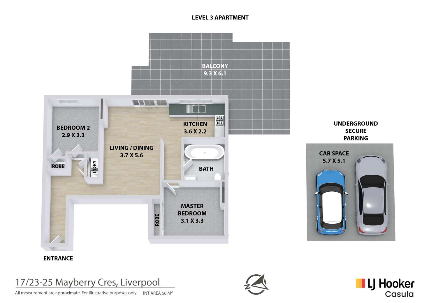 Floorplan of Homely apartment listing, 17/23-25 Mayberry Crescent, Liverpool NSW 2170