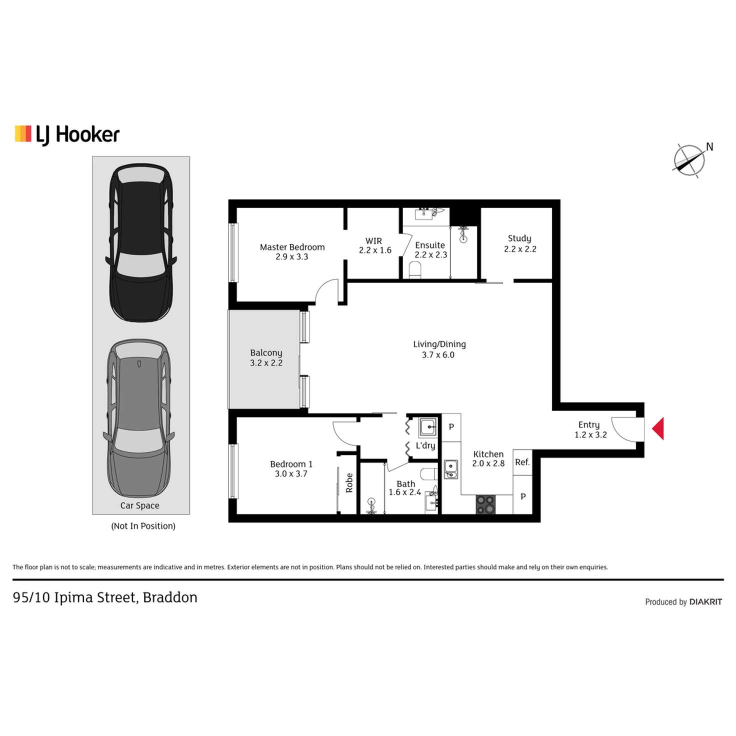 Floorplan of Homely apartment listing, 95/10 Ipima Street, Braddon ACT 2612