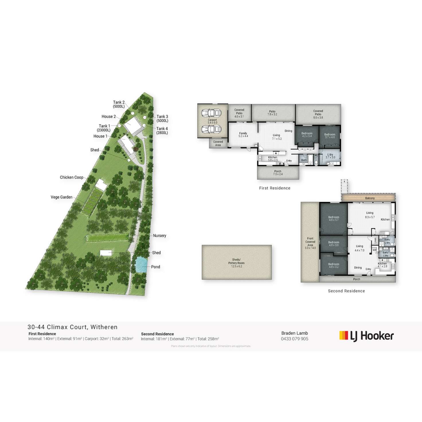 Floorplan of Homely acreageSemiRural listing, 30-44 Climax Court, Witheren QLD 4275
