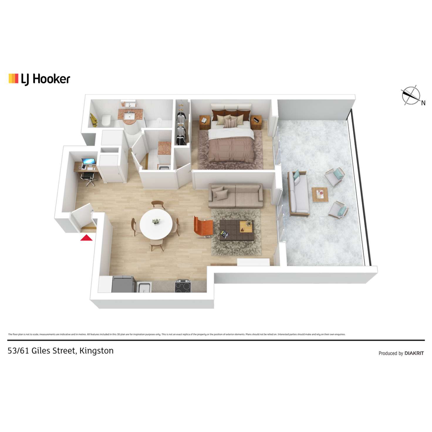 Floorplan of Homely unit listing, 53/61 Giles Street, Kingston ACT 2604