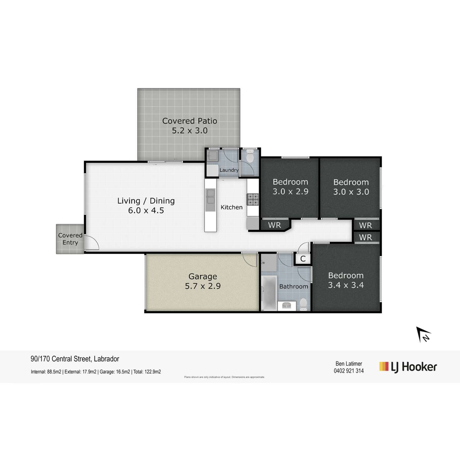Floorplan of Homely villa listing, 90/170 Central Street, Labrador QLD 4215