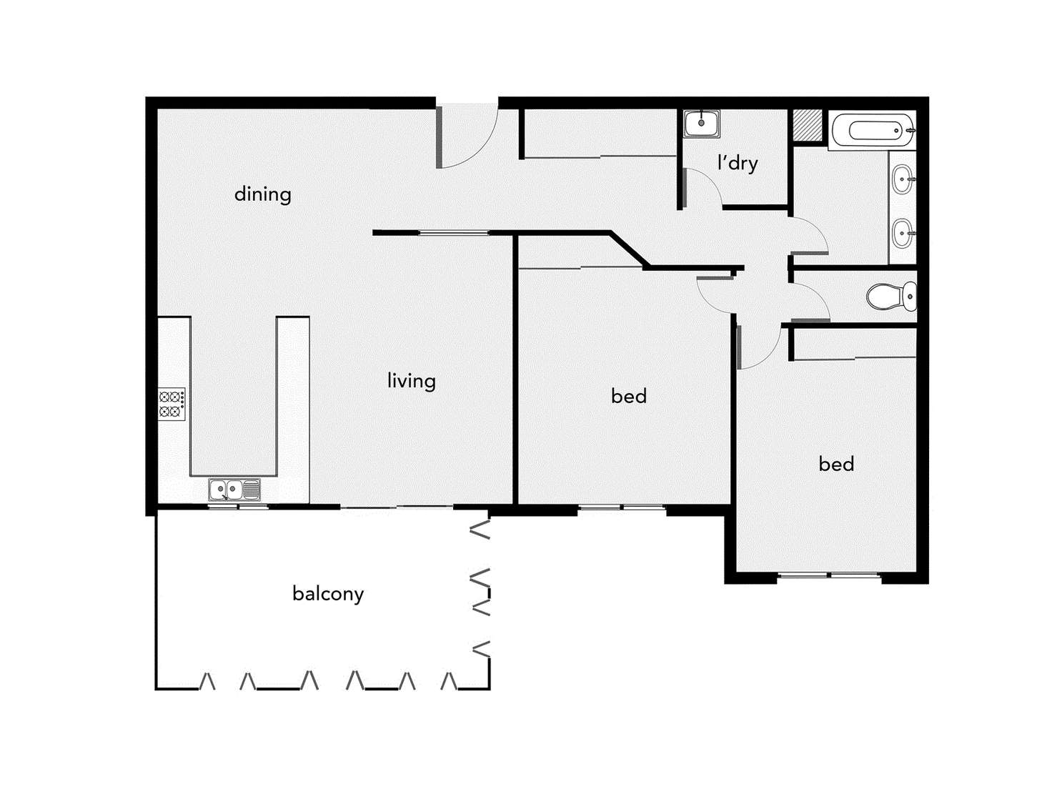 Floorplan of Homely unit listing, 515/2 Greenslopes Street, Cairns North QLD 4870