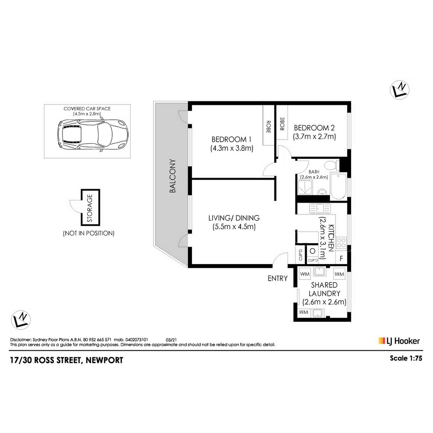 Floorplan of Homely apartment listing, 17/30 Ross Street, Newport NSW 2106
