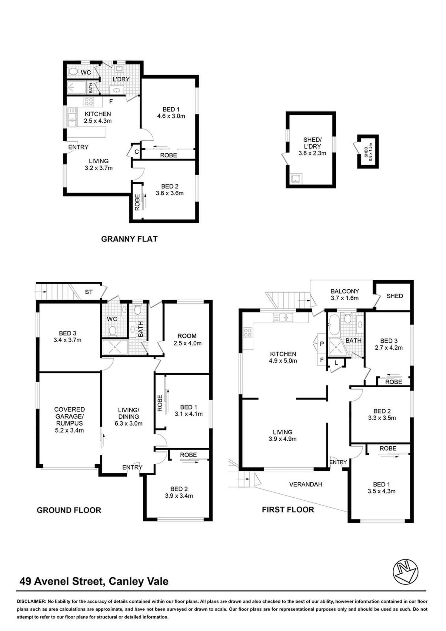 Floorplan of Homely house listing, 49 Avenel Street, Canley Vale NSW 2166