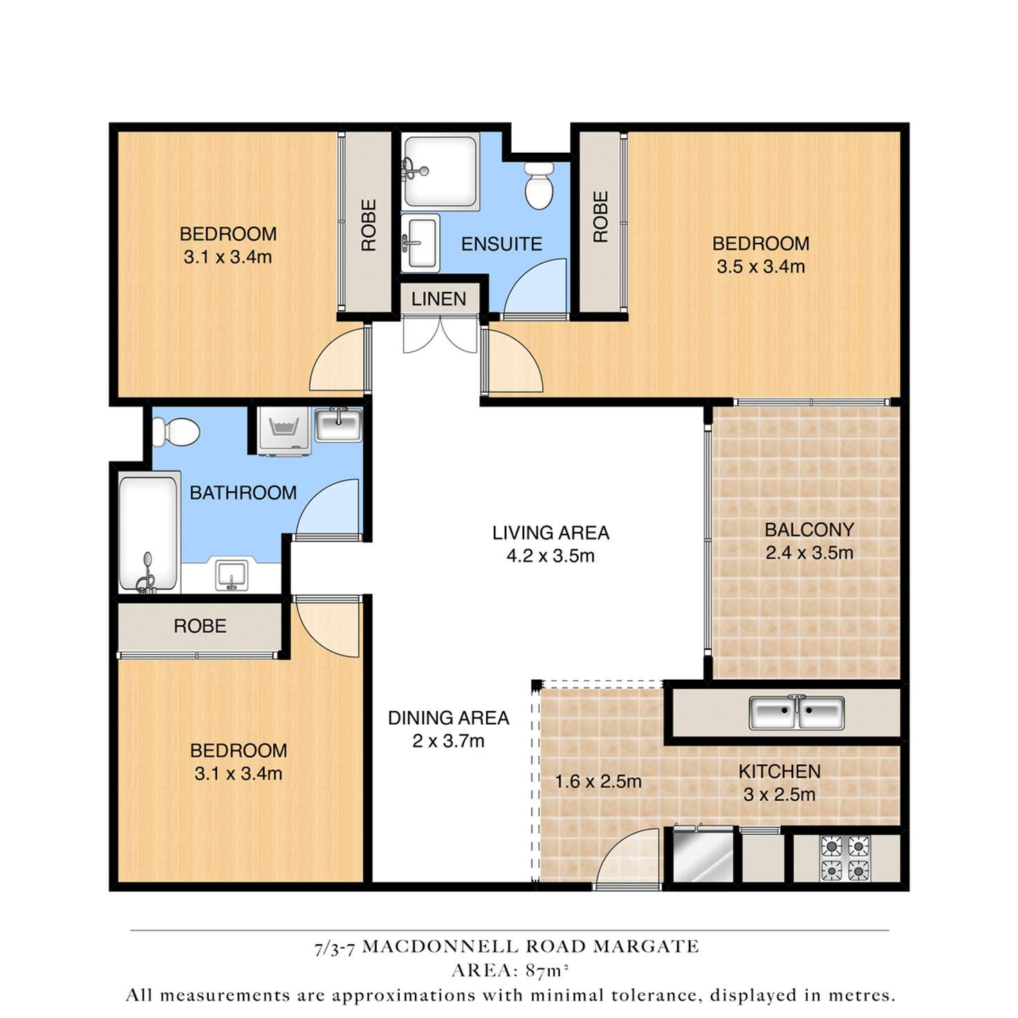 Floorplan of Homely unit listing, 7/3-7 Macdonnell Road, Margate QLD 4019