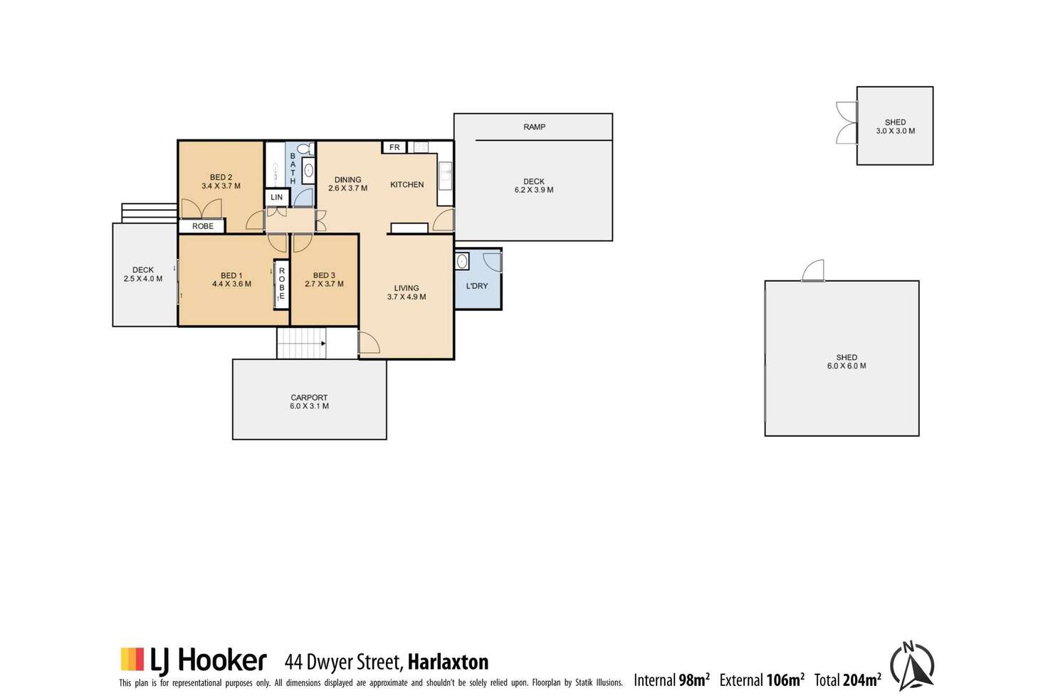 Floorplan of Homely house listing, 44 Dwyer Street, Harlaxton QLD 4350