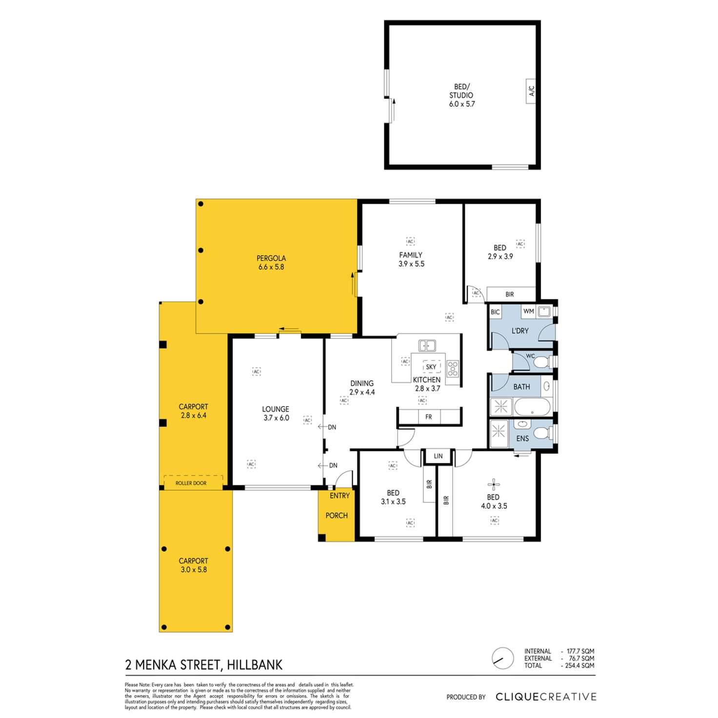 Floorplan of Homely house listing, 2 Menka Street, Hillbank SA 5112