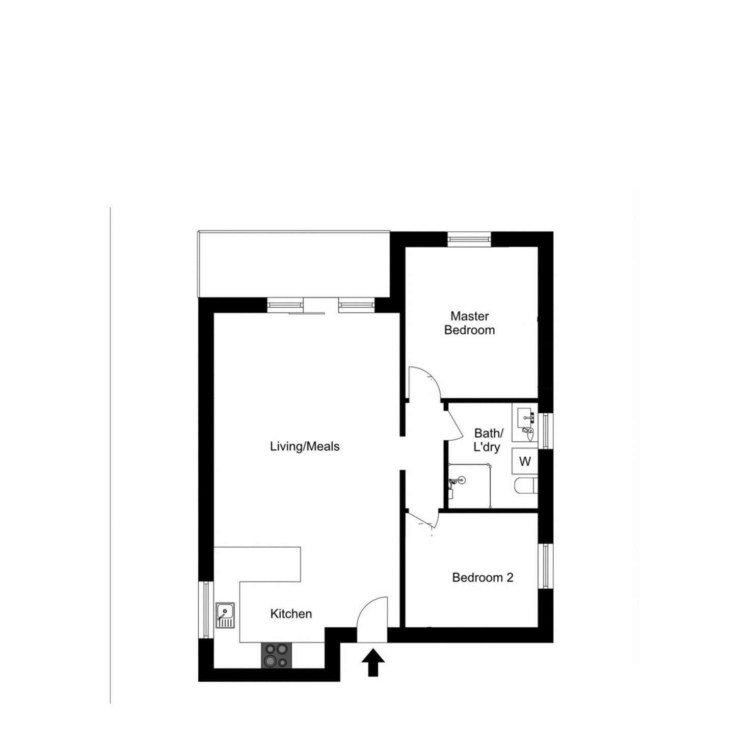 Floorplan of Homely unit listing, 27/2 Alice Street, Rosewater SA 5013