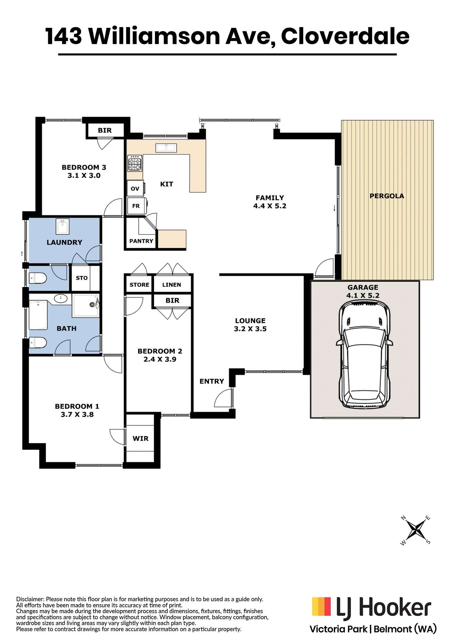 Floorplan of Homely house listing, 143 Williamson Avenue, Cloverdale WA 6105