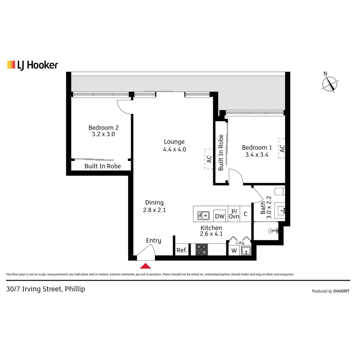 Floorplan of Homely unit listing, 30/7 Irving Street, Phillip ACT 2606