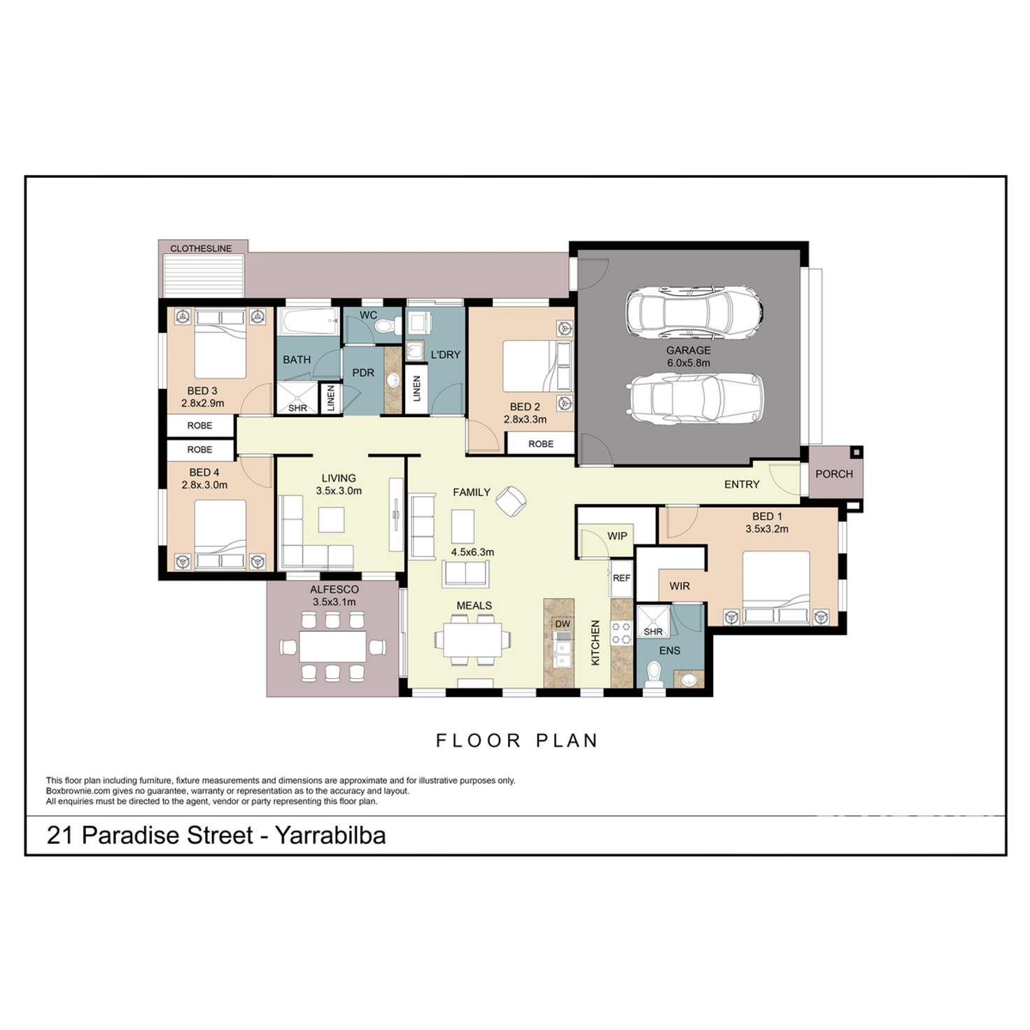 Floorplan of Homely house listing, 21 Paradise Street, Yarrabilba QLD 4207