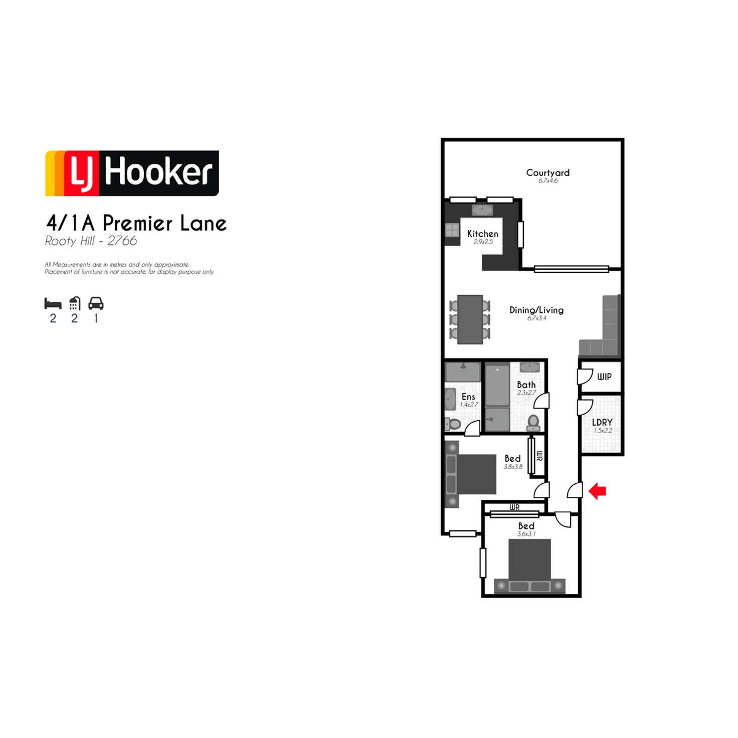 Floorplan of Homely apartment listing, 4/1A Premier Lane, Rooty Hill NSW 2766