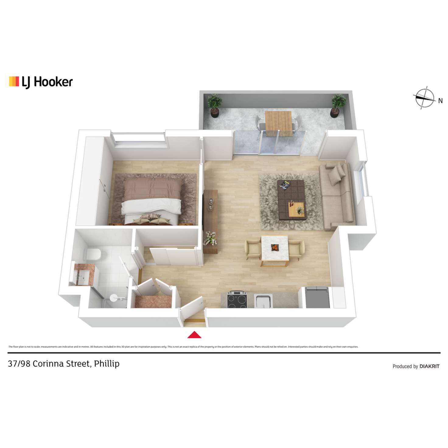 Floorplan of Homely unit listing, 37/98 Corinna Street, Phillip ACT 2606