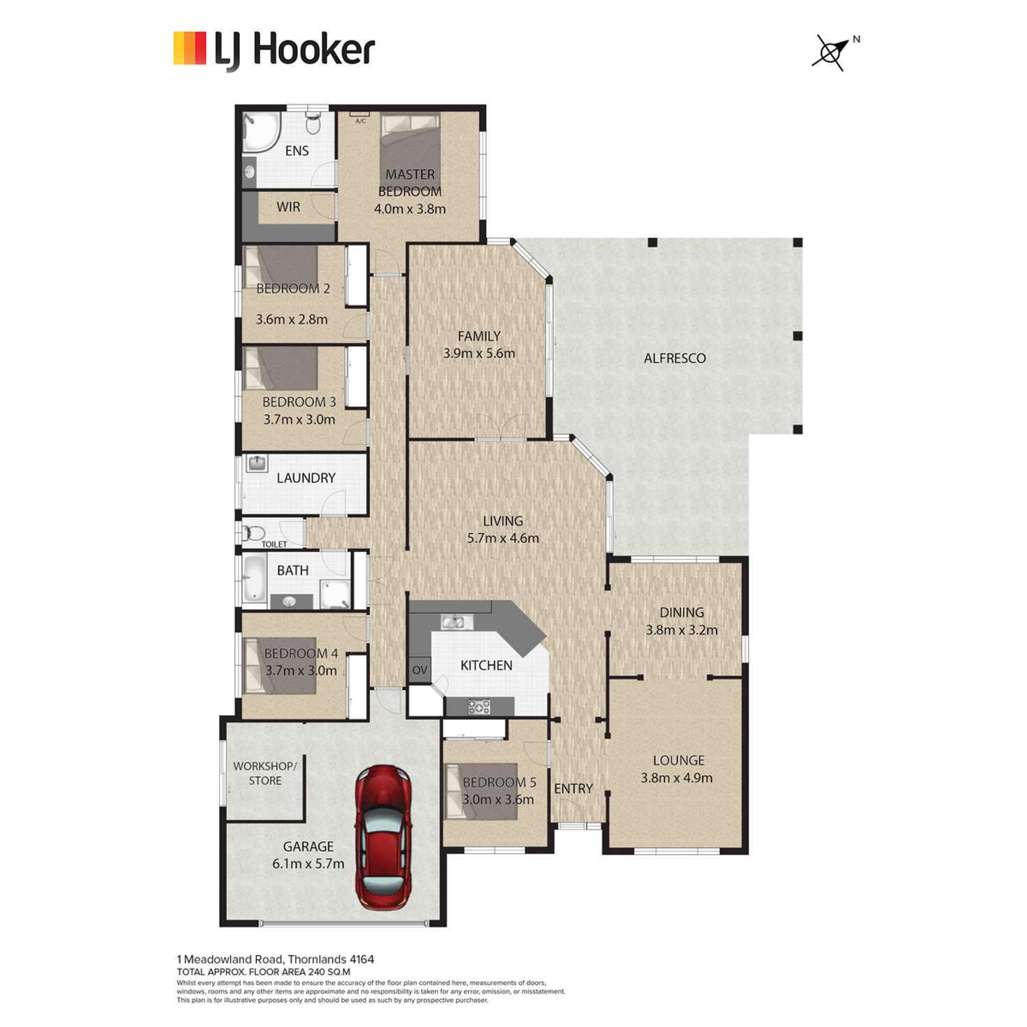 Floorplan of Homely house listing, 1 Meadowland Road, Thornlands QLD 4164