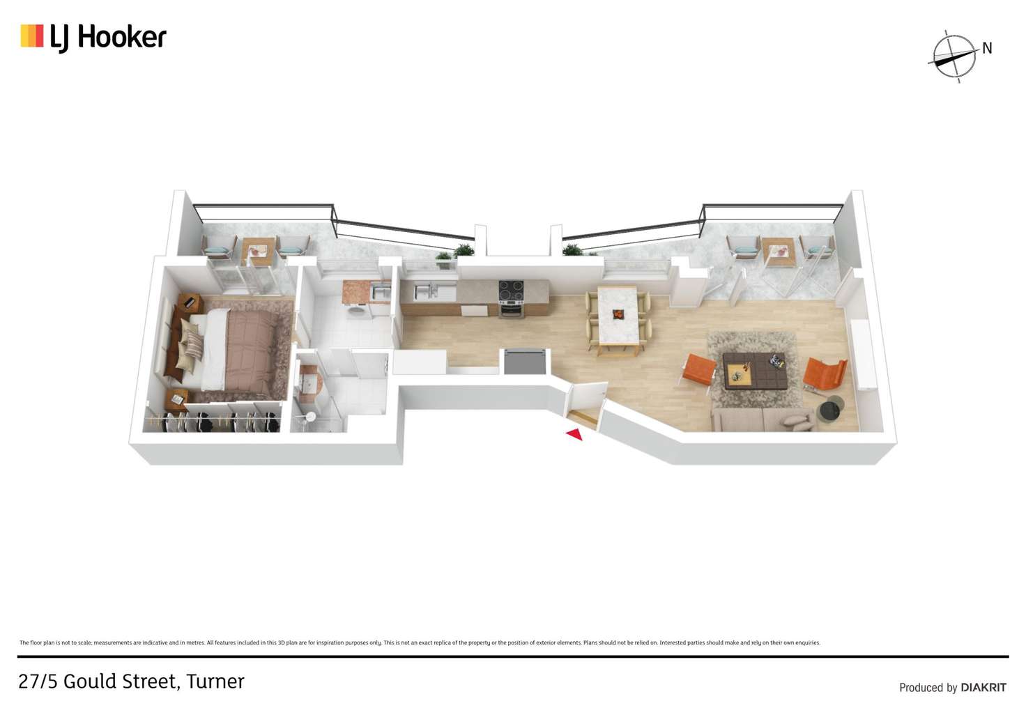 Floorplan of Homely unit listing, 27/5 Gould Street, Turner ACT 2612