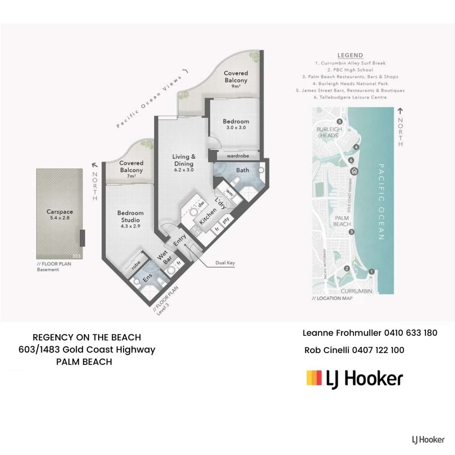 Floorplan of Homely unit listing, 603/1483 Gold Coast Highway, Palm Beach QLD 4221