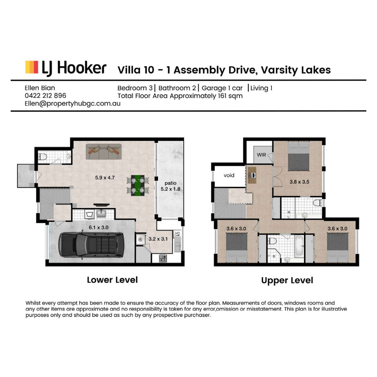 Floorplan of Homely townhouse listing, 10/1 Assembly Drive, Varsity Lakes QLD 4227