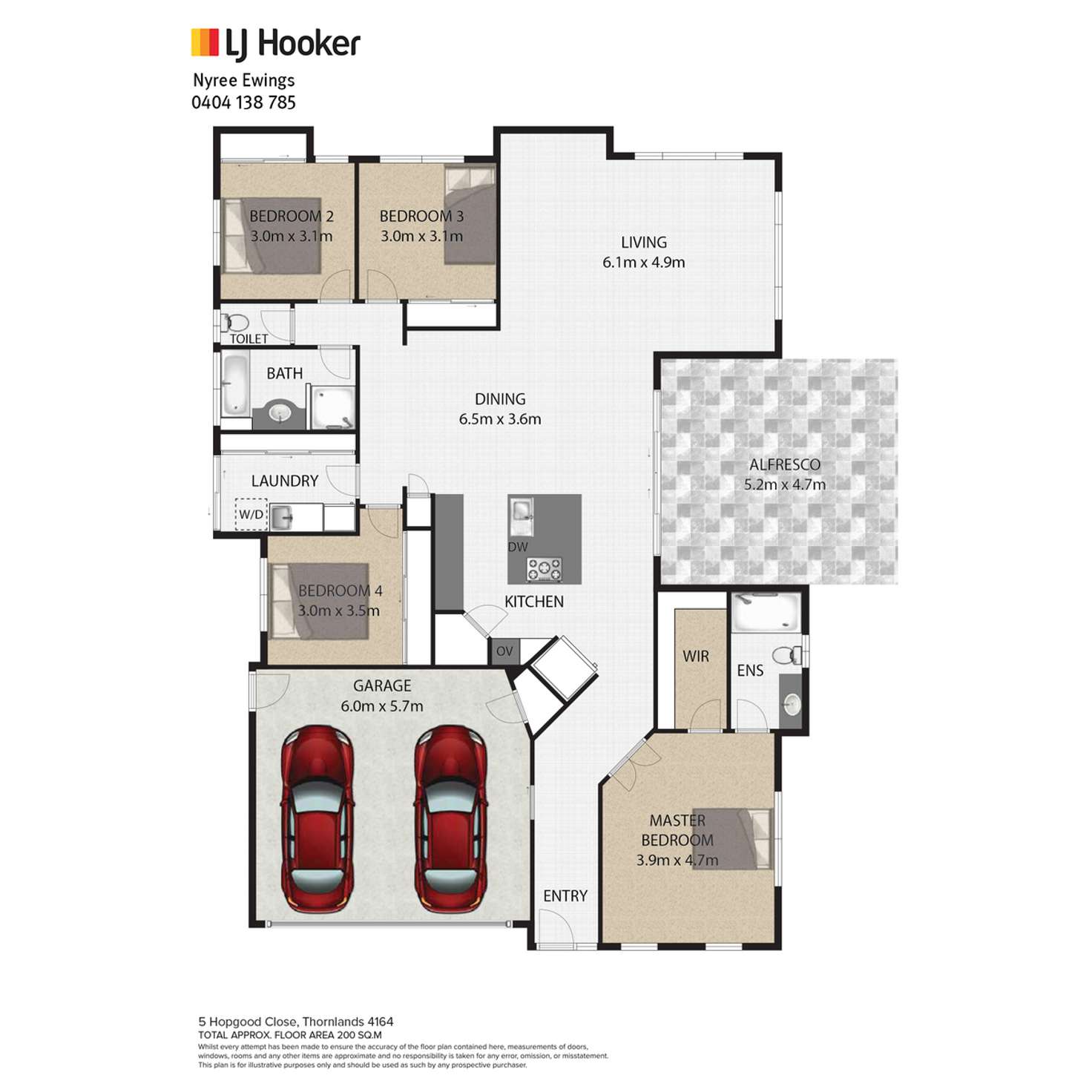 Floorplan of Homely house listing, 5 Hopgood Close, Thornlands QLD 4164