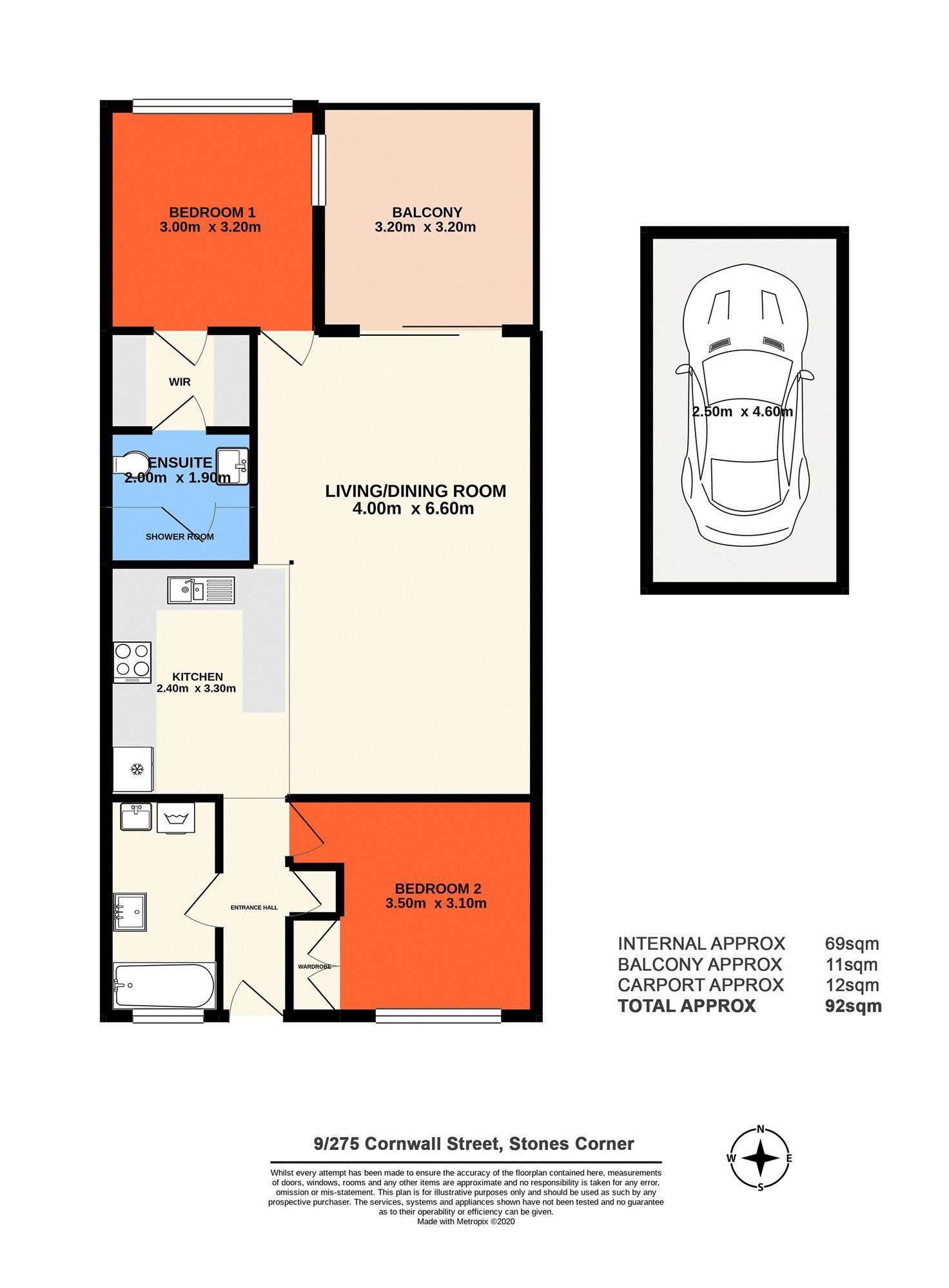 Floorplan of Homely unit listing, 9/275 Cornwall Street, Greenslopes QLD 4120