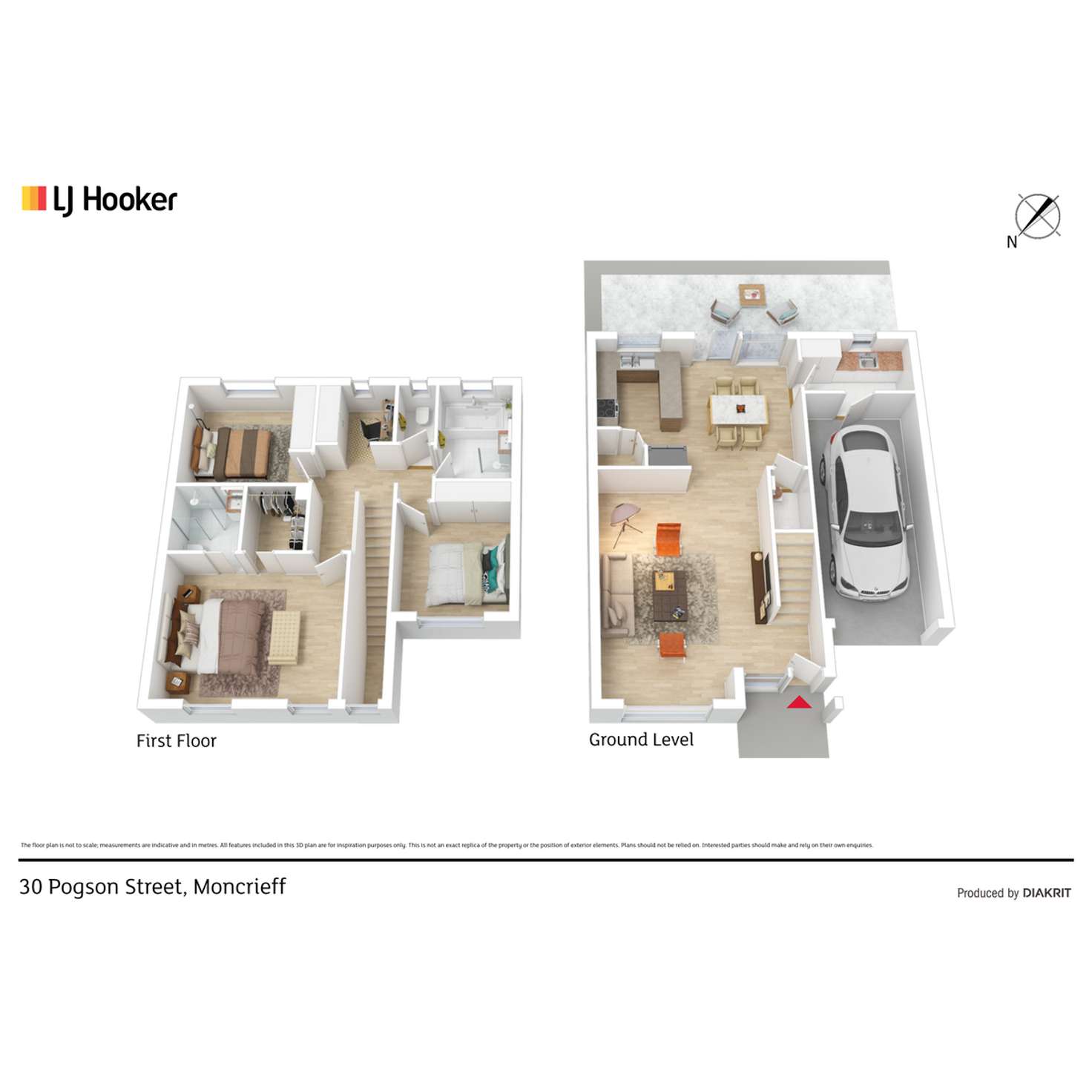 Floorplan of Homely townhouse listing, 30 Pogson Street, Moncrieff ACT 2914