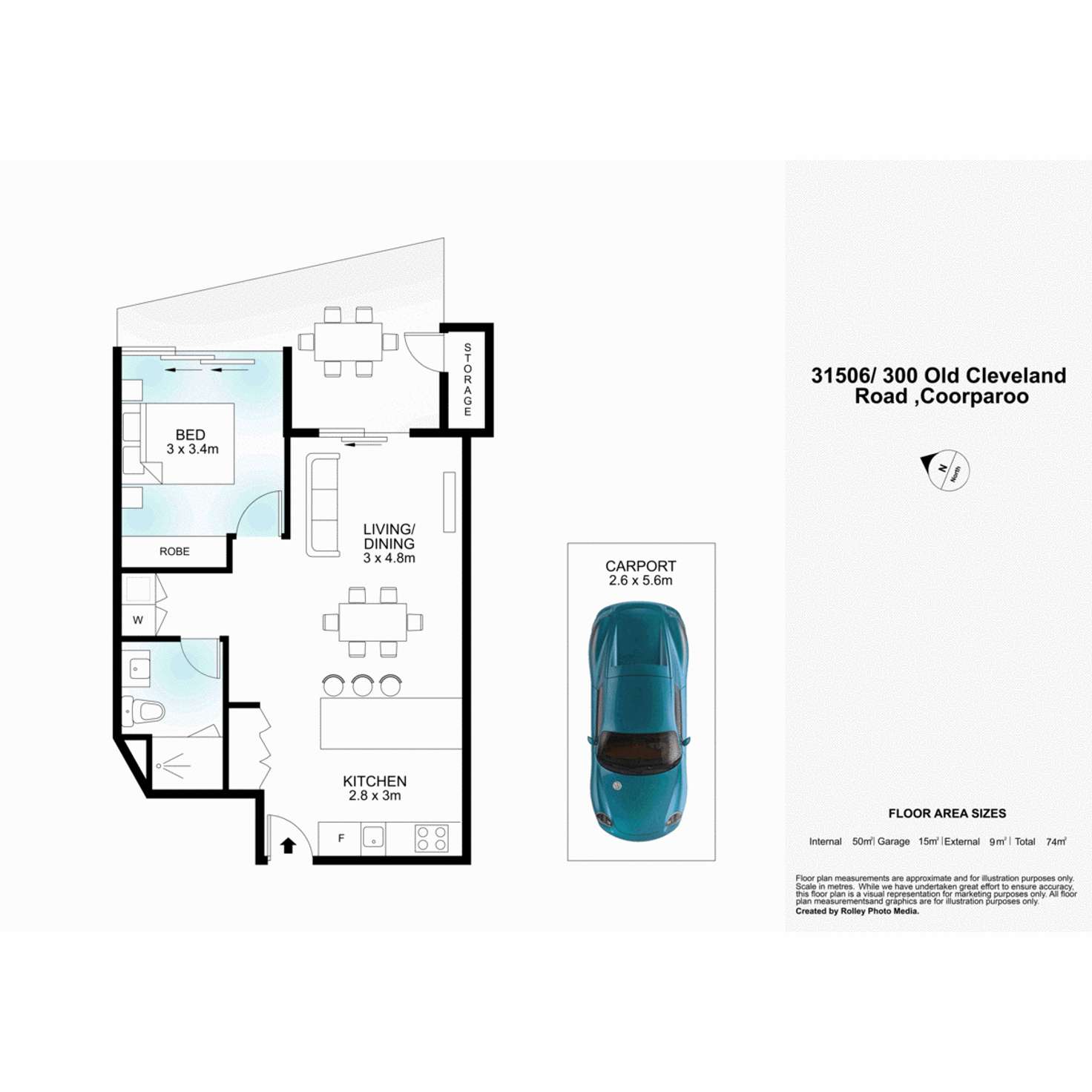 Floorplan of Homely apartment listing, 31506/300 Old Cleveland Road, Coorparoo QLD 4151