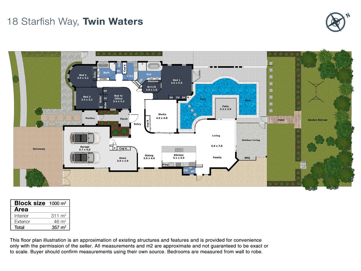 Floorplan of Homely house listing, 18 Starfish Way, Twin Waters QLD 4564