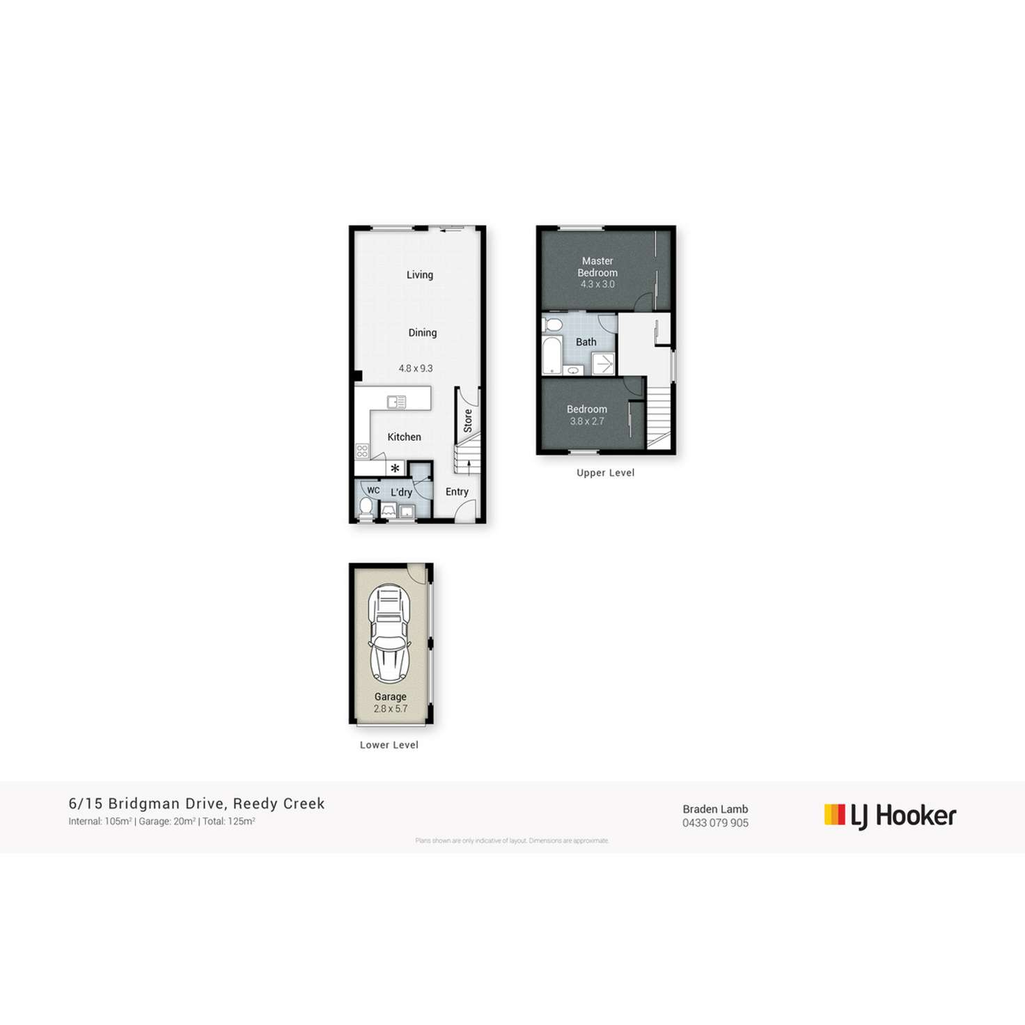 Floorplan of Homely townhouse listing, 6/15 Bridgman Drive, Reedy Creek QLD 4227