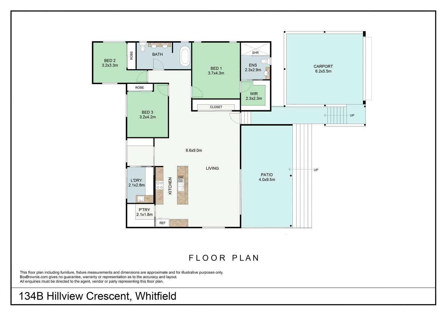 Floorplan of Homely house listing, 134B Hillview Crescent, Whitfield QLD 4870