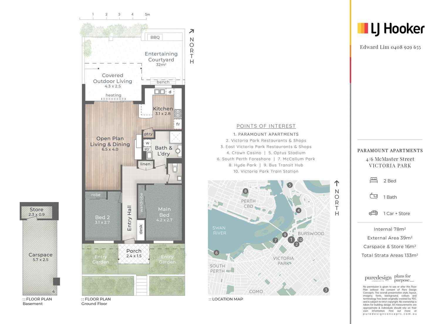 Floorplan of Homely villa listing, 4/6 McMaster Street, Victoria Park WA 6100